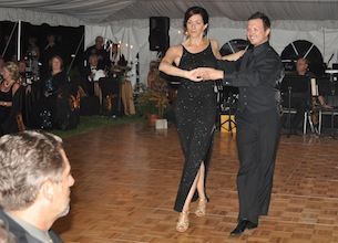 Mathew and Michelle performing at a social function