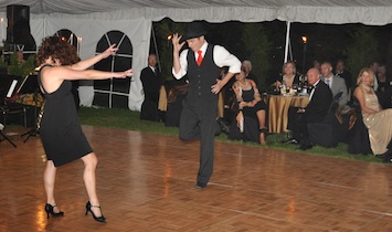 Mikki and Taylor performing at a social function